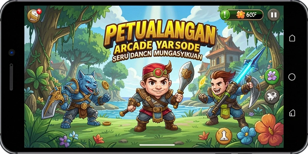 Tampilan gameplay 6CF dengan grafis yang menarik dan aksi seru.