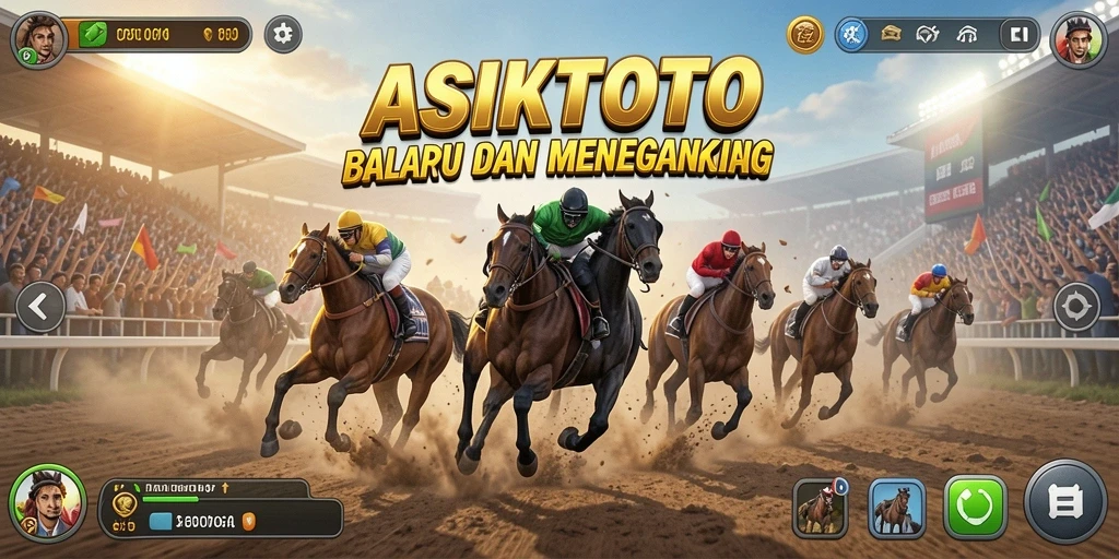 Screenshot gameplay ASIKTOTO menampilkan balapan seru di berbagai trek menantang.