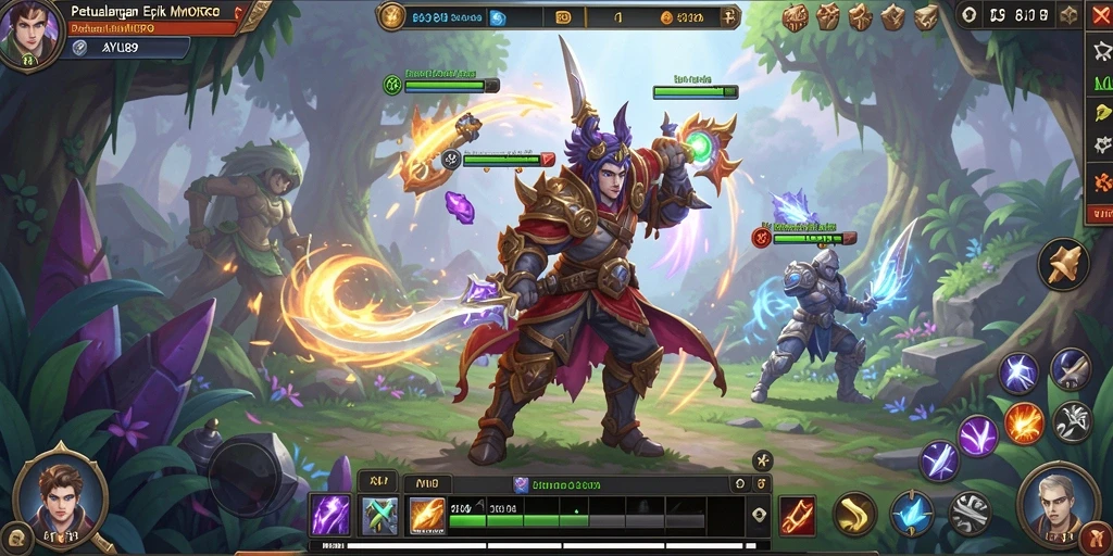 Tangkapan layar AYU89 menampilkan aksi seru di dunia MMORPG.