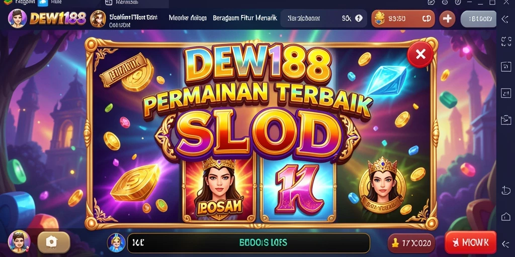 Tampilan menarik dari permainan Slot DEWI188 yang penuh warna.