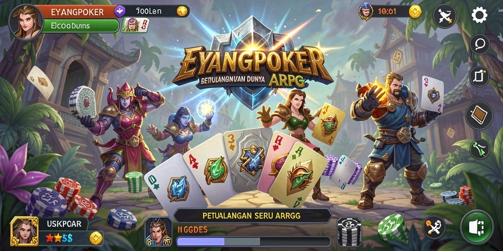 Gameplay seru di EYANGPOKER dengan pertempuran epik.
