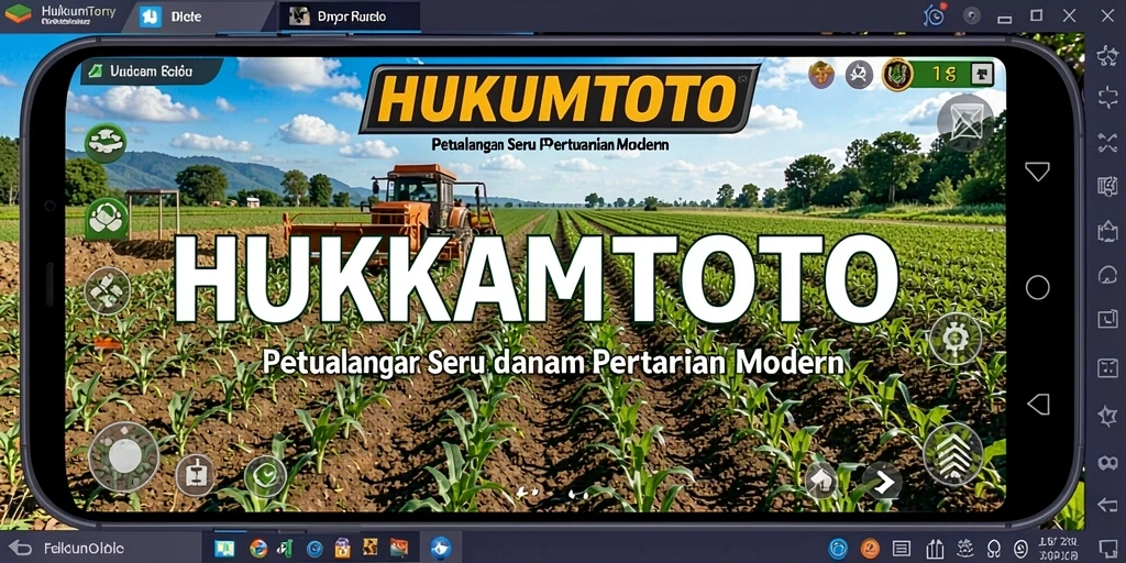 Tangkapan layar gameplay HUKUMTOTO menunjukkan aktivitas pertanian yang seru.