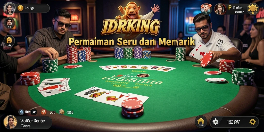 Gameplay seru poker di IDRKING dengan tampilan menawan.