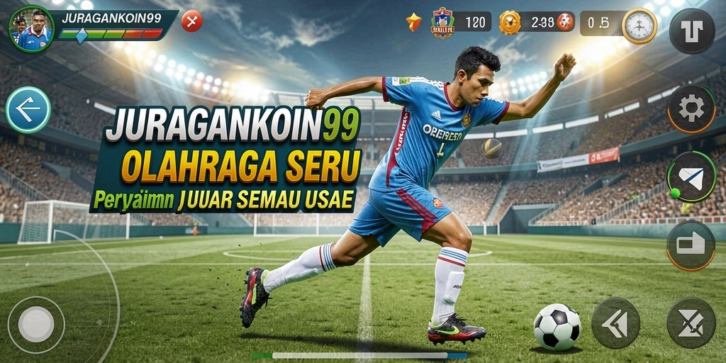 Screenshot JURAGANKOIN99 menampilkan momen seru dalam kompetisi olahraga.