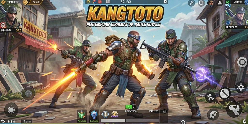 Tangkapan layar gameplay KANGTOTO menunjukkan aksi pertempuran seru.