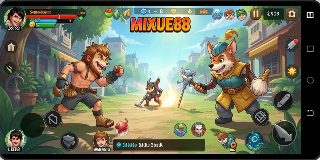 Tangkapan layar utama dari MIXUE88 menampilkan pengalaman permainan simulasi yang menarik.