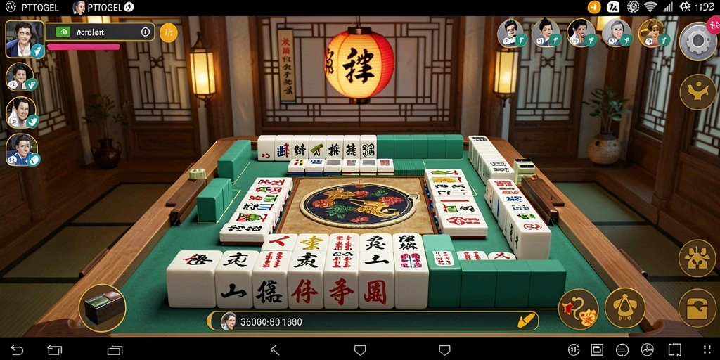 Screenshot utama PTTOGEL menampilkan gameplay Mahjong yang seru.